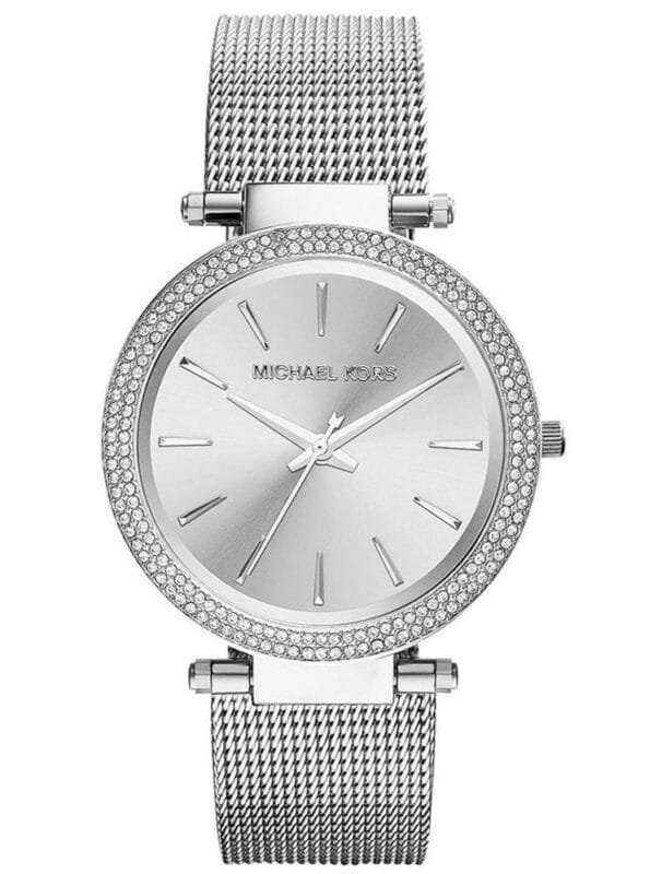Marque: Michael Kors Modèle: MESH DARCI Boîtier: Diamètre : 39 mm Epaisseur : 7,5 mm Acier inoxydable GOLD Cadran: Verre : Minéral GOLD Bracelet: Largeur : 18 mm Acier inoxydable GOLD Etanchéité: 50 m (5 ATM) Type de boucle: Boucle déployante