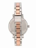 Marque: Michael Kors Modèle: Sofie Boîtier: Diamètre : 36 mm Épaisseur : 7 mm Acier inoxydable Argenté Cadran: Verre : Minéral Rose Gold Bracelet: Largeur : 14 mm Acier inoxydable Argenté Rose Gold Etanchéité: 50 m (5 ATM) Type de boucle: Boucle déployante