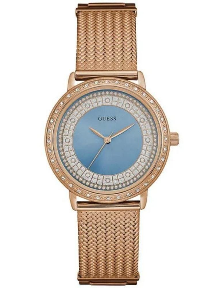 MONTRE GUESS Willow W0836L1 د.م.3,800.00 د.م.1,550.00 Marque: GUESS Modèle: Willow Boîtier: Diamètre : 36 mm Epaisseur : 10 mm Acier inoxydable Doré rose Cadran: Bleu Bracelet: Largeur : 16 mm Acier Inoxydable Doré rose Etanchéité: 30 m (3 ATM) Verre: Minéral Type de boucle: Boucle déployante