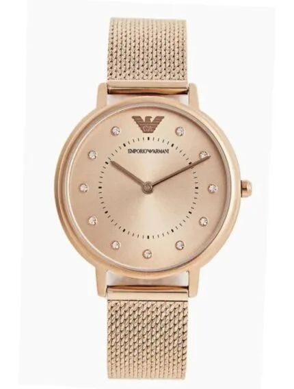 Marque: Emporio Armani Modèle: Armani Retro Boîtier: Diamètre : 32 mm Epaisseur : 8 mm Acier inoxydable Argent Cadran: Verre : Minéral Argent Bracelet: Largeur : 14 mm Acier Inoxydable Argent Etanchéité: 30 m (3 ATM) Type de boucle: Boucle déployante