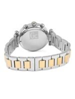 Marque: Guess Collection Modèle: LadyChic Boîtier: Diamètre : 36 mm Epaisseur : 11 mm Acier inoxydable Argent, doré Cadran: Verre : Minéral Blanc Bracelet: Largeur : 20 mm Acier inoxydable Argent, doré Etanchéité: 100 m (10 ATM) Type de boucle: Boucle déployante Détails techniques: Dateur Chronomètre