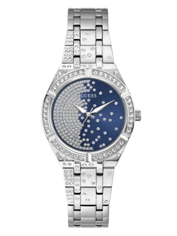 Montre Guess GW0312L1 pour femme avec cadran bleu et bracelet argenté