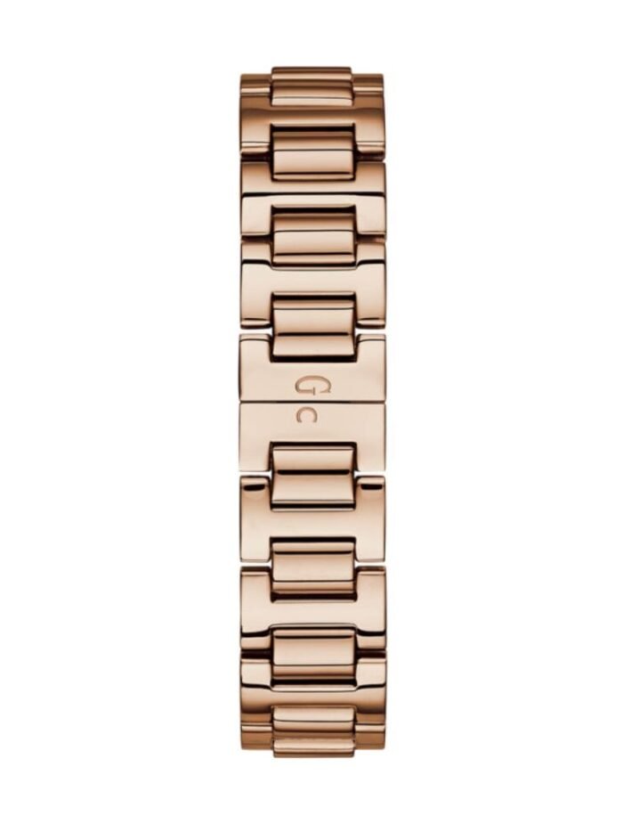 Marque: Guess Collection Modèle: Câblechic Boîtier: Diamètre : 38 mm Epaisseur : 11 mm Acier inoxydable Doré Cadran: Verre : Minéral Blanc Bracelet: Acier inoxydable Doré Etanchéité: 100 m (10 ATM) Type de boucle: Boucle déployante Détails techniques: Dateur