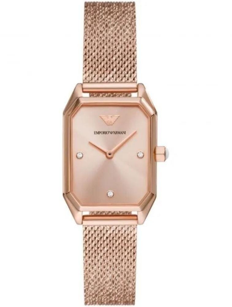 Référence FabricantAR11347 EAN MouvementQuartz Couleur Du BraceletOr Rose Etanchéité50 M ( 5 ATM ) Couleur Du CadranOr Rose Matière Du BraceletAcier Inoxydable Diamètre Du Cadran24mm Epaisseur Du Cadran8mm GenreFemme AffichageAnalogique