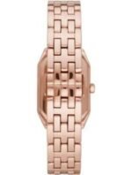 BRAND Emporio Armani ANALOGUE/DIGITAL Analogue CASE DEPTH APPROX. 6.00mm PRIMARY MATERIAL Stainless Steel CASE SHAPE Rectangle CASE WIDTH APPROX. 24.00mm CLASP TYPE Butterfly DIAL COLOUR White mother of pearl MULTIPLE TIME ZONES DISPLAY None GENDER Ladies GLASS Mineral MOVEMENT SOURCE Japan MOVEMENT Quartz STRAP COLOUR Rose Gold