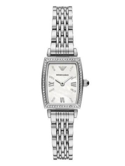 Montre Emporio Armani AR11405 pour femme avec cadran blanc et bracelet acier