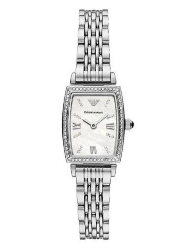 Montre Emporio Armani AR11405 pour femme avec cadran blanc et bracelet acier