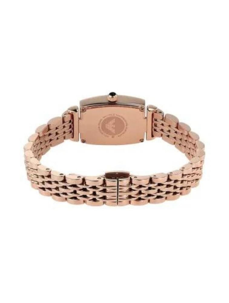 Sku: AR11407 Taille du boîtier: 26 MM Mouvement: Deux aiguilles Collection: N/A Matière du bracelet: Acier inoxydable Étanchéité du boîtier: 3 ATM Matière du boîtier: Acier inoxydable Couleur du boîtier: Doré rose Couleur du cadran: BLACHE Largeur du bracelet: 12 mm Fermoir: Bracelet papillon déployant Circonférence interne du bracelet: 175 +/- 5 mm Type de batterie: SR616SW