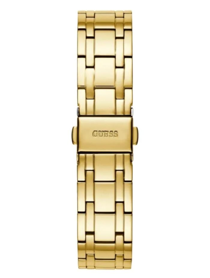 Product: GW0033L2 Dial Finish: Sunray Case Material: Stainless Steel Band Color: Gold Tone Buckle/Clasp: Pilot Buckle Case Color: Gold Tone Case Size: 36mm Dial Color: Champagne Watch Movement: Analog