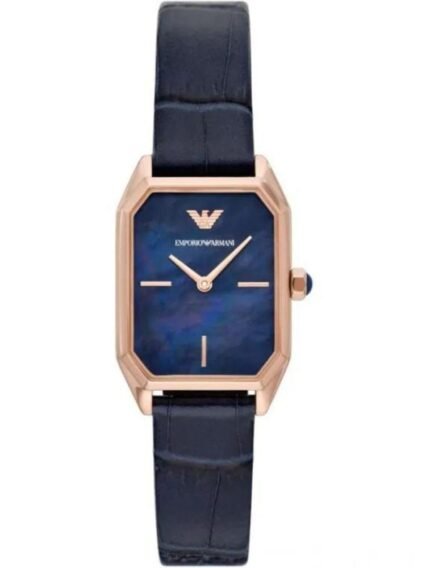BAND COLOUR Blue BAND MATERIAL Leather BAND WIDTH 14 Millimeters BEZEL FUNCTION Others BEZEL MATERIAL Stainless Steel BRAND Emporio Armani CALENDAR TYPE No Calendar CASE DIAMETER 24 Millimeters CASE MATERIAL Stainless Steel CASE THICKNESS 7 Millimeters