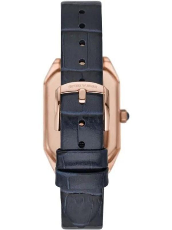 BAND COLOUR Blue BAND MATERIAL Leather BAND WIDTH 14 Millimeters BEZEL FUNCTION Others BEZEL MATERIAL Stainless Steel BRAND Emporio Armani CALENDAR TYPE No Calendar CASE DIAMETER 24 Millimeters CASE MATERIAL Stainless Steel CASE THICKNESS 7 Millimeters
