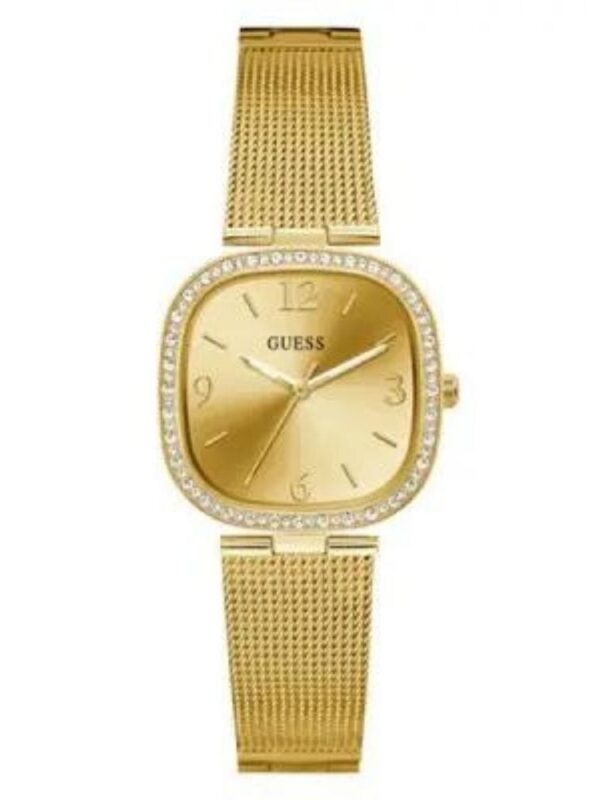 Montre Guess GW0354L2 femme dorée avec bracelet maille acier et strass