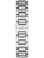 Marque: Guess Collection Modèle: Cablechic Boîtier: Diamètre : 38 mm Epaisseur : 11 mm Acier inoxydable Argent Cadran: Verre : Minéral Nacré Bracelet: Largeur : 20 mm Acier inoxydable Argent Etanchéité: 100 m (10 ATM) Type de boucle: Boucle déployante Détails techniques: Dateur