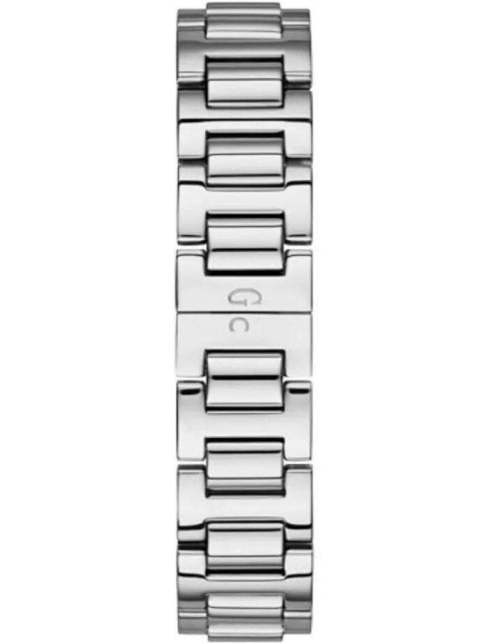 Marque: Guess Collection Modèle: Cablechic Boîtier: Diamètre : 38 mm Epaisseur : 11 mm Acier inoxydable Argent Cadran: Verre : Minéral Nacré Bracelet: Largeur : 20 mm Acier inoxydable Argent Etanchéité: 100 m (10 ATM) Type de boucle: Boucle déployante Détails techniques: Dateur