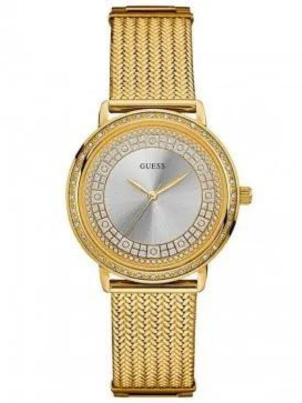 Montre Guess Willow W0836L3 femme dorée bracelet maille milanaise tressée Maroc