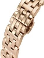 BRAND Emporio Armani ANALOGUE/DIGITAL Analogue CASE DEPTH APPROX. 6.00mm PRIMARY MATERIAL Stainless Steel CASE SHAPE Rectangle CASE WIDTH APPROX. 24.00mm CLASP TYPE Butterfly DIAL COLOUR White mother of pearl MULTIPLE TIME ZONES DISPLAY None GENDER Ladies GLASS Mineral MOVEMENT SOURCE Japan MOVEMENT Quartz STRAP COLOUR Rose Gold