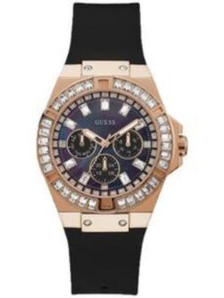 Informations sur la montre Nom de la marque, du vendeur ou de la collection GUESS Numéro de modèle GW0118L2 Numéro de pièce GW0118L2 Forme de l’article Type de matériau de la fenêtre du cadran Minéral Type d’affichage Analogique Fermoir Boucle Tang Matériau du boîtier Acier inoxydable Diamètre du boîtier 39 millimètres Épaisseur du boîtier 8,35 millimètres Matériau du bracelet Silicone Taille du bracelet Femme Standard Largeur de bande 20 millimètres Couleur du bracelet Noir Couleur du cadran Noir Matériau de la lunette Acier inoxydable Fonction Lunette Stationnaire Calendrier Pas de calendrier Particularités Poids de l’article 2,61 onces Mouvement Quartz Profondeur résistante à l’eau 50 mètres