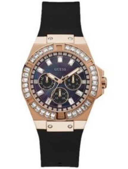 Informations sur la montre Nom de la marque, du vendeur ou de la collection GUESS Numéro de modèle GW0118L2 Numéro de pièce GW0118L2 Forme de l’article Type de matériau de la fenêtre du cadran Minéral Type d’affichage Analogique Fermoir Boucle Tang Matériau du boîtier Acier inoxydable Diamètre du boîtier 39 millimètres Épaisseur du boîtier 8,35 millimètres Matériau du bracelet Silicone Taille du bracelet Femme Standard Largeur de bande 20 millimètres Couleur du bracelet Noir Couleur du cadran Noir Matériau de la lunette Acier inoxydable Fonction Lunette Stationnaire Calendrier Pas de calendrier Particularités Poids de l’article 2,61 onces Mouvement Quartz Profondeur résistante à l’eau 50 mètres