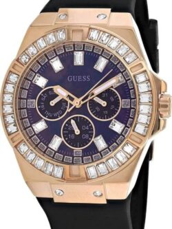 Informations sur la montre Nom de la marque, du vendeur ou de la collection GUESS Numéro de modèle GW0118L2 Numéro de pièce GW0118L2 Forme de l’article Type de matériau de la fenêtre du cadran Minéral Type d’affichage Analogique Fermoir Boucle Tang Matériau du boîtier Acier inoxydable Diamètre du boîtier 39 millimètres Épaisseur du boîtier 8,35 millimètres Matériau du bracelet Silicone Taille du bracelet Femme Standard Largeur de bande 20 millimètres Couleur du bracelet Noir Couleur du cadran Noir Matériau de la lunette Acier inoxydable Fonction Lunette Stationnaire Calendrier Pas de calendrier Particularités Poids de l’article 2,61 onces Mouvement Quartz Profondeur résistante à l’eau 50 mètres