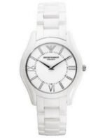 MARQUE Emporio Armani NUMÉRO DU MODÈLE AR1443 NUMÉRO DE PIÈCE AR1443 FORME Ronde TYPE DE VERRE Minéral TYPE D’AFFICHAGE Analogique TYPE DE FERMOIR Deployment MATIÈRE DU BOÎTIER Acier Inoxydable DIAMÈTRE DU BOÎTIER 35 millimètres EPAISSEUR DU BOÎTIER 7 millimètres MATIÈRE DU BRACELET Céramique LARGEUR DU BRACELET 18 millimètres COULEUR DU BRACELET Blonc COULEUR DU CADRAN Blanc POIDS 372 grammes