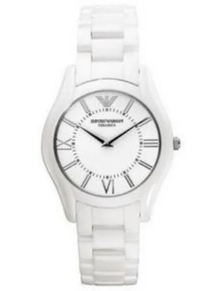 MARQUE Emporio Armani NUMÉRO DU MODÈLE AR1443 NUMÉRO DE PIÈCE AR1443 FORME Ronde TYPE DE VERRE Minéral TYPE D’AFFICHAGE Analogique TYPE DE FERMOIR Deployment MATIÈRE DU BOÎTIER Acier Inoxydable DIAMÈTRE DU BOÎTIER 35 millimètres EPAISSEUR DU BOÎTIER 7 millimètres MATIÈRE DU BRACELET Céramique LARGEUR DU BRACELET 18 millimètres COULEUR DU BRACELET Blonc COULEUR DU CADRAN Blanc POIDS 372 grammes