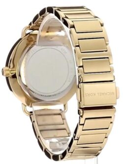 Marque: Michael Kors Modèle: PORTIA Boîtier: Diamètre : 36 mm Epaisseur : 7 mm Acier inoxydable Black Cadran: Verre : Minéral Black Bracelet: Largeur : 14 mm Acier inoxydable Black Etanchéité: 50 m (5 ATM) Type de boucle: Boucle déployante