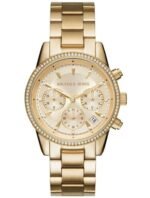 Marque: Michael Kors Modèle: ITZ Boîtier: Diamètre : 37 mm Epaisseur : 11 mm Acier inoxydable GOLD Cadran: Verre : Minéral GOLD Bracelet: Largeur : 20 mm Acier inoxydable Argent Etanchéité: 100 m (10 ATM) Type de boucle: Boucle déployante Détails techniques: Dateur Chronomètre