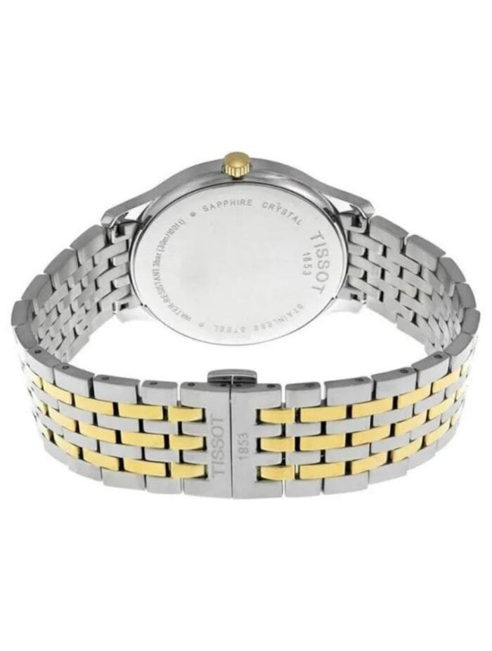 Marque: TISSOT Modèle: PR100 T-Classic Boîtier: Diamètre : 41 mm Epaisseur : 10.71 mm Acier inoxydable Cadran: Verre : Minéral Noir Bracelet: Largeur : 20 mm Acier inoxydable Noir Etanchéité: 100 m (10 ATM) Type de boucle: Boucle déployante Détails techniques: Dateur Chronomètre