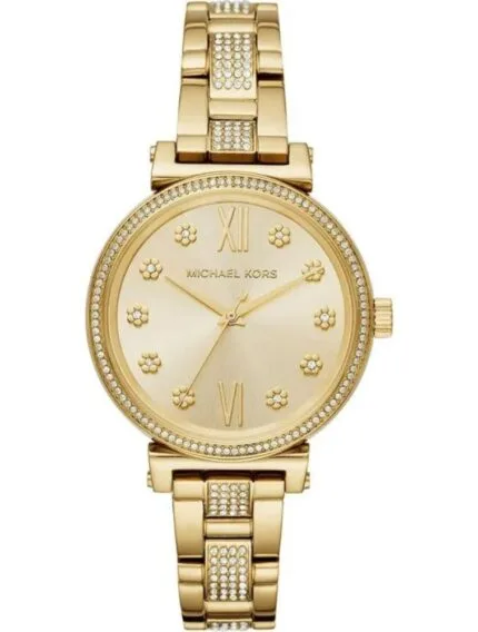 Marque: Michael Kors Modèle: Darci Boîtier: Diamètre : 36 mm Epaisseur : 7 mm Acier inoxydable Black Cadran: Verre : Minéral Black Bracelet: Largeur : 14 mm Acier inoxydable Black Etanchéité: 50 m (5 ATM) Type de boucle: Boucle déployante
