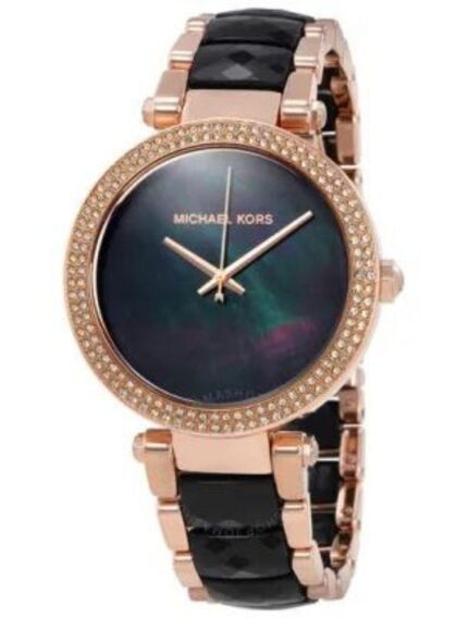 MOUVEMENTQuartz COULEUR DU BRACELETNoir ETANCHÉITÉ100 M ( 10 ATM ) COULEUR DU CADRANNoir MATIÈRE DU BRACELETAcier inoxydable DIAMÈTRE DU CADRAN39mm EPAISSEUR DU CADRAN9mm GENREFemme AFFICHAGEAnalogique STYLETendance MOTIFNom de la marque COLLECTIONMichael Kors Parker FERMETURE DU BRACELETBoucle déployante LARGEUR DU BRACELET16mm MATIÈRE DU CADRANAcier inoxydable