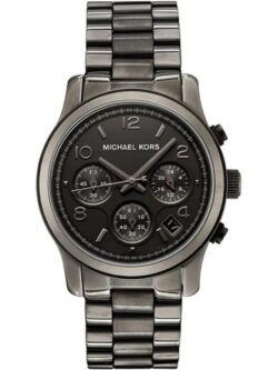 Marque: Michael Kors Modèle: Bradshaw Boîtier: Diamètre : 43 mm Epaisseur : 13 mm Acier inoxydable Noir Cadran: Verre : Minéral Noir Bracelet: Largeur : 21 mm Acier inoxydable Noir Type de boucle: Boucle déployante Etanchéité: 100 m (10 ATM) Détails techniques: Dateur Chrono