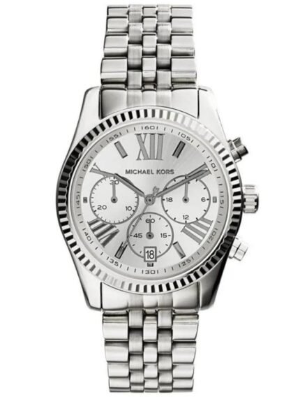 Marque: Michael Kors Modèle: Lexington Boîtier: Diamètre : 38 mm Epaisseur : 12 mm Acier inoxydable Bronze Cadran: Verre : Minéral Argent Bracelet: Largeur : 20 mm Acier inoxydable Bronze Etanchéité: 100 m (10 ATM) Type de boucle: Boucle déployante Détails techniques: Dateur Chronomètre