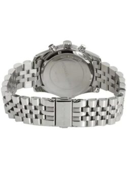 Marque: Michael Kors Modèle: Lexington Boîtier: Diamètre : 38 mm Epaisseur : 12 mm Acier inoxydable Bronze Cadran: Verre : Minéral Argent Bracelet: Largeur : 20 mm Acier inoxydable Bronze Etanchéité: 100 m (10 ATM) Type de boucle: Boucle déployante Détails techniques: Dateur Chronomètre