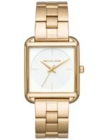 Marque: Michael Kors Modèle:RITZ 3644 Boîtier: Diamètre : 37 mm Epaisseur : 8 mm Acier inoxydable Bronze Cadran: Verre : Minéral Bronze Bracelet: Acier inoxydable GOLD Etanchéité: 50 m (5 ATM) Type de boucle: Boucle déployant