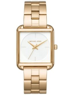 Marque: Michael Kors Modèle:RITZ 3644 Boîtier: Diamètre : 37 mm Epaisseur : 8 mm Acier inoxydable Bronze Cadran: Verre : Minéral Bronze Bracelet: Acier inoxydable GOLD Etanchéité: 50 m (5 ATM) Type de boucle: Boucle déployant
