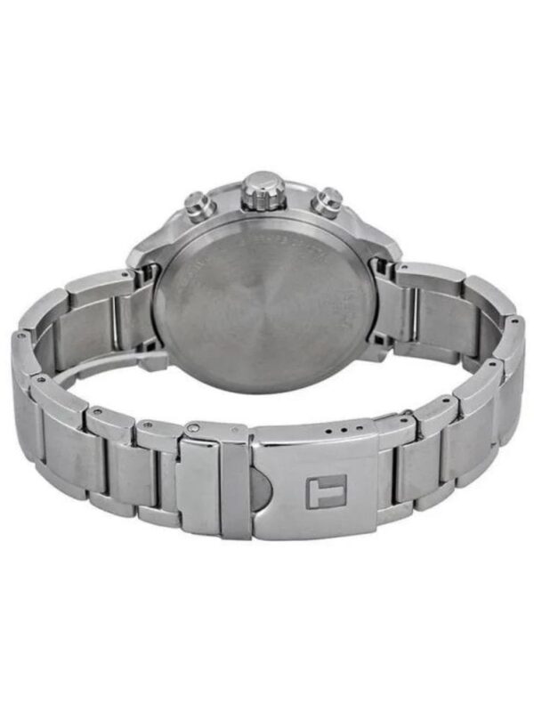 Marque: TISSOT Modèle: Quickster Boîtier: Diamètre : 42 mm Epaisseur : 10,72 mm Acier inoxydable Argent Cadran: Verre : Minéral Bracelet: Largeur : 18 mm Acier inoxydable Argent Etanchéité: 100 m (10 ATM) Type de boucle: Boucle déployante Détails techniques: Dateur Chronomètre