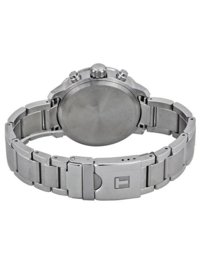 Marque: TISSOT Modèle: Quickster Boîtier: Diamètre : 42 mm Epaisseur : 10,72 mm Acier inoxydable Argent Cadran: Verre : Minéral Bracelet: Largeur : 18 mm Acier inoxydable Argent Etanchéité: 100 m (10 ATM) Type de boucle: Boucle déployante Détails techniques: Dateur Chronomètre