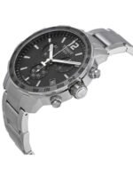 Marque: TISSOT Modèle: Quickster Boîtier: Diamètre : 42 mm Epaisseur : 10,72 mm Acier inoxydable Argent Cadran: Verre : Minéral Bracelet: Largeur : 18 mm Acier inoxydable Argent Etanchéité: 100 m (10 ATM) Type de boucle: Boucle déployante Détails techniques: Dateur Chronomètre