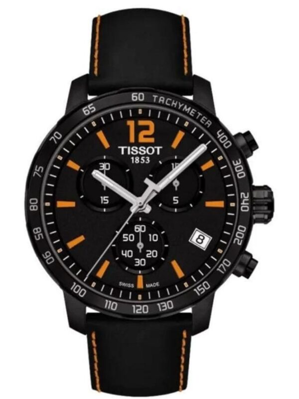 Marque: TISSOT Modèle: PRC200 Boîtier: Diamètre : 42 mm Epaisseur : 10.72 mm Acier inoxydable Cadran: Verre : Minéral Bracelet: Largeur : 18 mm Cuir Black Etanchéité: 100 m Type de boucle: Boucle déployante Détails techniques: Dateur Chronomètre