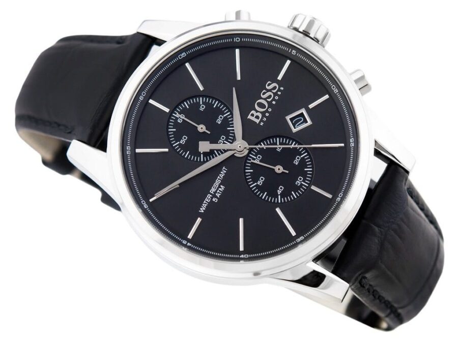 Montre Hugo Boss Jet 1513279 Chronographe Cuir Noir