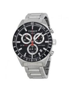 Montre Tissot au Maroc : Prix, Collections et Guide d'Achat 2026 Marque: TISSOT Modèle: PRS516 Boîtier: Diamètre : 40 mm Epaisseur : 10 mm Acier inoxydable Argent Cadran: Verre : Minéral Noir Bracelet: Largeur : 20 mm Acier inoxydable Argent, noir Etanchéité: 100 m (10 ATM) Type de boucle: Boucle déployante Détails techniques: Dateur Chronomètre