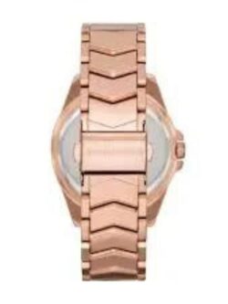 Marque: Michael Kors Modèle: Whitney Boîtier: Diamètre : 38 mm Epaisseur : 8 mm Acier inoxydable Bronze Cadran: Verre : Minéral Bronze Bracelet: Acier inoxydable Bronze Etanchéité: 50 m (5 ATM) Type de boucle: Boucle déployant