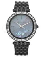 Montre de luxe pour femme avec boite et sachet Michael Kors Garantie de 2ans Bracelet en céramique Bracelet noir Montre pour Femme à mouvement Quartz Type d’affichage : Analogique Diamètre du cadran : 39 millimètres