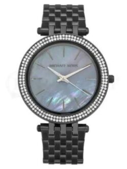 Montre de luxe pour femme avec boite et sachet Michael Kors Garantie de 2ans Bracelet en céramique Bracelet noir Montre pour Femme à mouvement Quartz Type d’affichage : Analogique Diamètre du cadran : 39 millimètres
