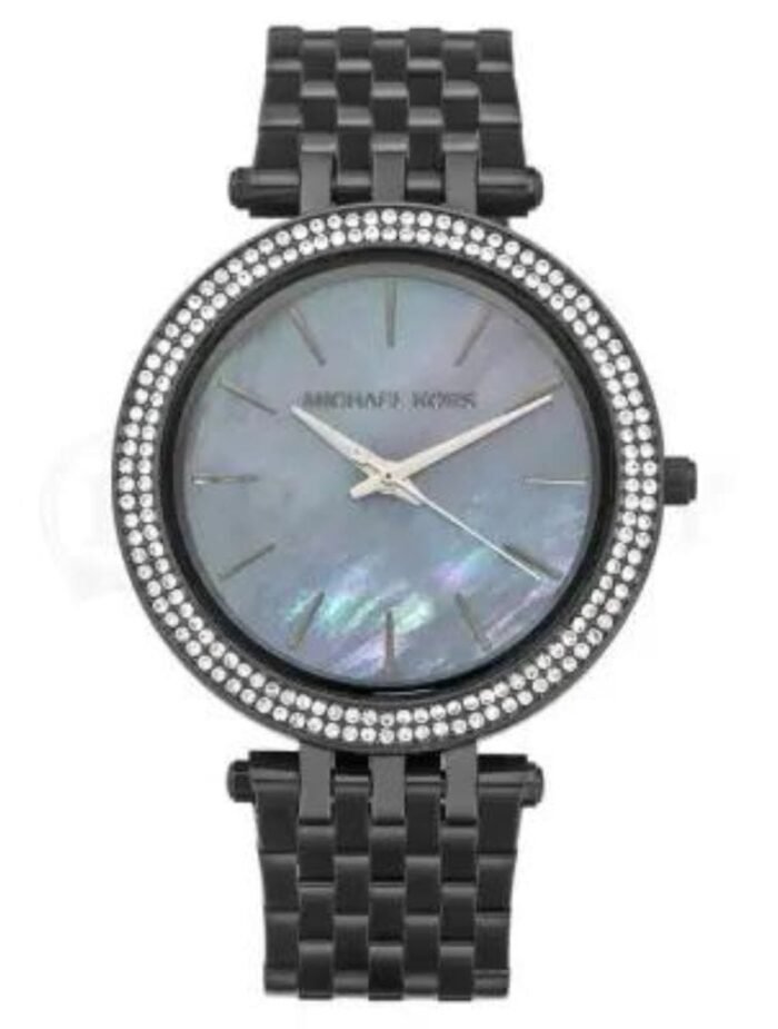 Montre de luxe pour femme avec boite et sachet Michael Kors Garantie de 2ans Bracelet en céramique Bracelet noir Montre pour Femme à mouvement Quartz Type d’affichage : Analogique Diamètre du cadran : 39 millimètres