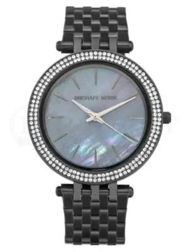 Montre de luxe pour femme avec boite et sachet Michael Kors Garantie de 2ans Bracelet en céramique Bracelet noir Montre pour Femme à mouvement Quartz Type d’affichage : Analogique Diamètre du cadran : 39 millimètres