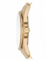 Marque: Michael Kors Modèle: Whitney Boîtier: Diamètre : 3_mm Epaisseur : 8 mm Acier inoxydable Bronze Cadran: Verre : Minéral Bronze Bracelet: Acier inoxydable Bronze Etanchéité: 50 m (5 ATM) Type de boucle: Boucle déployant