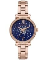 Marque: Michael Kors Modèle: Darci Boîtier: Diamètre : 36 mm Epaisseur : 7 mm Acier inoxydable Black Cadran: Verre : Minéral Black Bracelet: Largeur : 14 mm Acier inoxydable Black Etanchéité: 50 m (5 ATM) Type de boucle: Boucle déployante