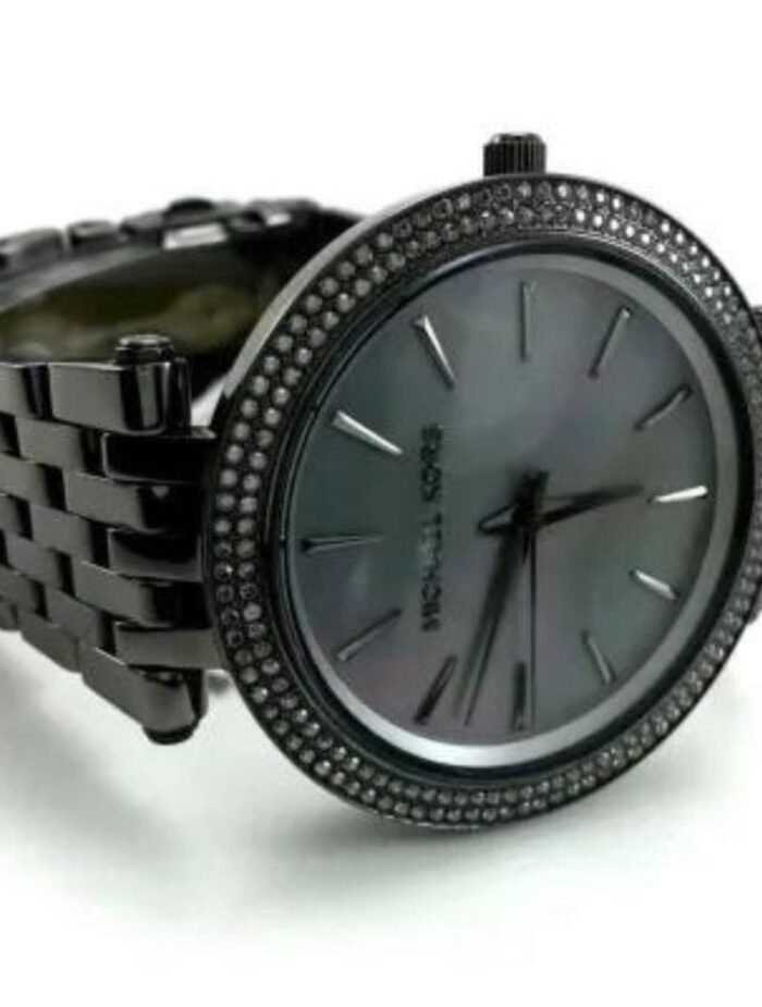 Montre de luxe pour femme avec boite et sachet Michael Kors Garantie de 2ans Bracelet en céramique Bracelet noir Montre pour Femme à mouvement Quartz Type d’affichage : Analogique Diamètre du cadran : 39 millimètres