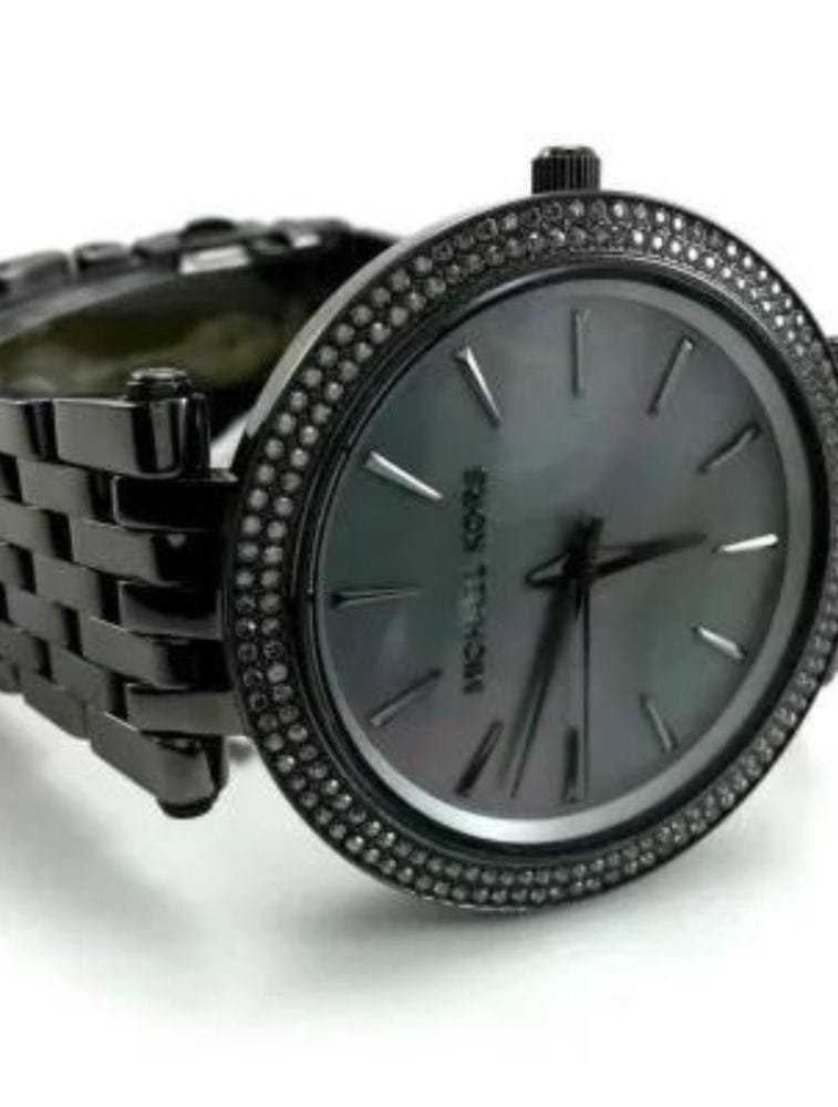 Montre de luxe pour femme avec boite et sachet Michael Kors Garantie de 2ans Bracelet en céramique Bracelet noir Montre pour Femme à mouvement Quartz Type d’affichage : Analogique Diamètre du cadran : 39 millimètres